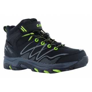 Hi-Tec Wanderschuhe Blackout Mid WP (waterproof/wasserdicht) schwarz/lime Kinder